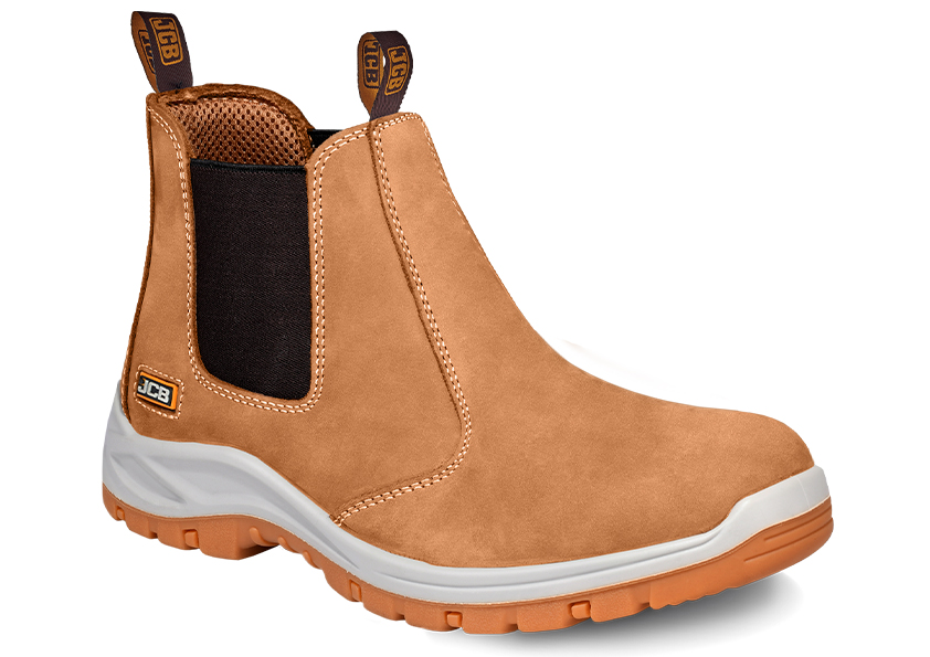 JCB Chelsea Safety Boot Tan Nubuck from FTS Safety